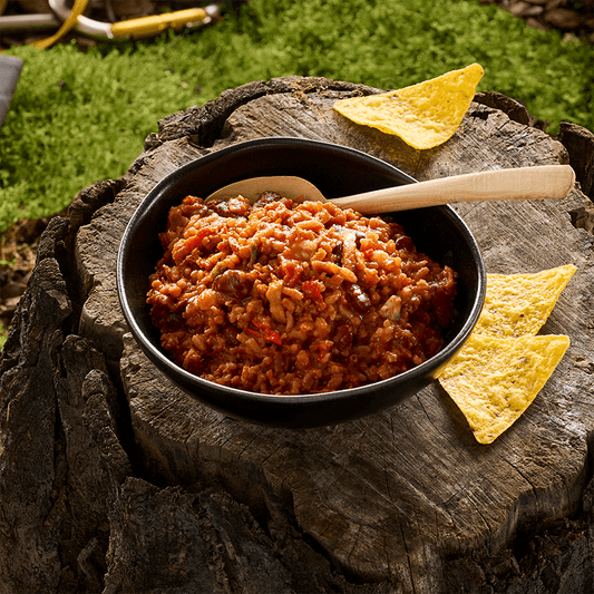 Veganes Gemüse Chili mit Reis – würziges Chili mit Paprika, Bohnen und Reis